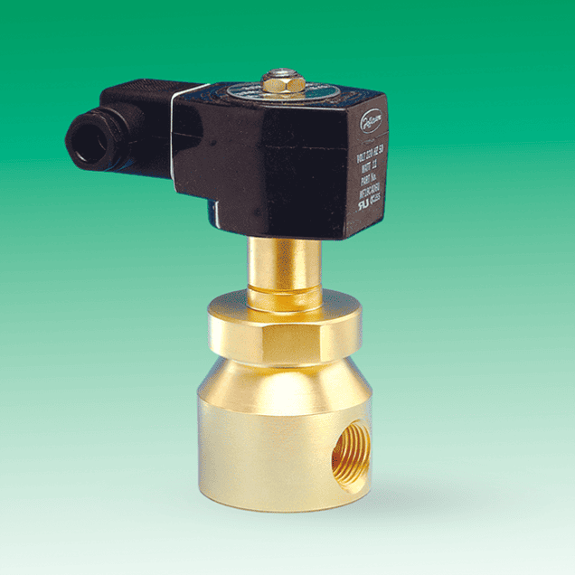 Válvula solenóide para câmaras de criogenia, resistente a baixíssimas temperaturas e ideal para controle de gases liquefeitos.