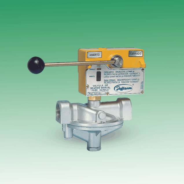 Válvula solenóide para gás e combustão utilizada em sistemas industriais de controle de fluxo e segurança.