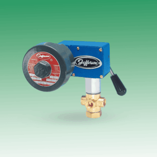 Válvula solenóide de rearme manual para sistemas de segurança em linhas de gás industrial.
